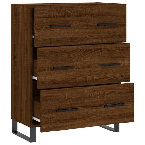 vidaXL Skjenk brun eik 69,5x34x90 cm konstruert tre