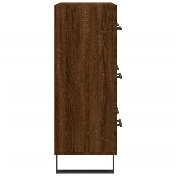 vidaXL Skjenk brun eik 69,5x34x90 cm konstruert tre