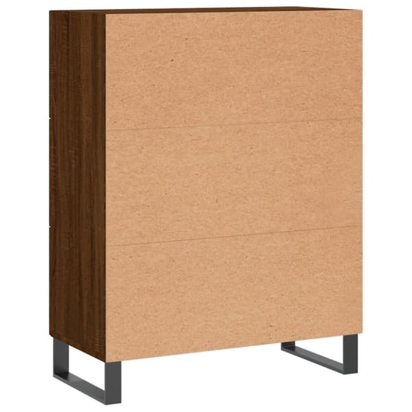 vidaXL Skjenk brun eik 69,5x34x90 cm konstruert tre