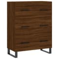Miniatyrbilde 1 av 11: vidaXL Skjenk brun eik 69,5x34x90 cm konstruert tre