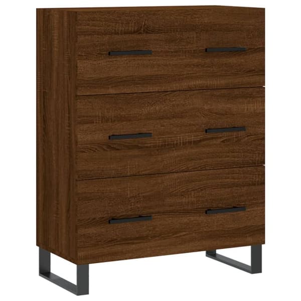 vidaXL Skjenk brun eik 69,5x34x90 cm konstruert tre