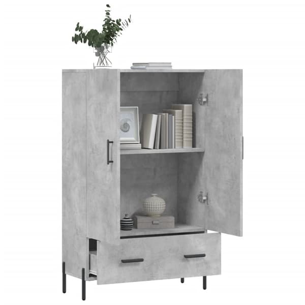vidaXL skab 69,5x31x115 cm konstrueret træ betongrå