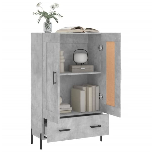 vidaXL Highboard betonggrå 69,5x31x115 cm konstruert tre