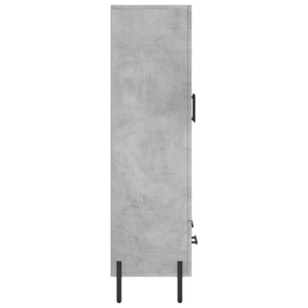 vidaXL Highboard betonggrå 69,5x31x115 cm konstruert tre