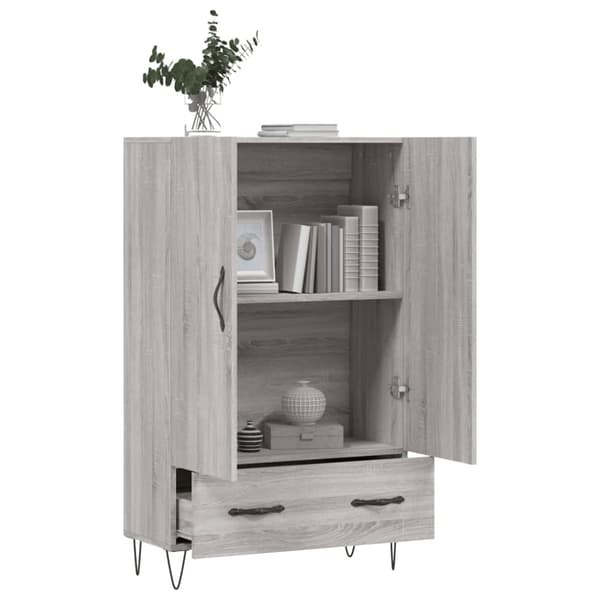 vidaXL Highboard grå sonoma 69,5x31x115 cm konstruert tre