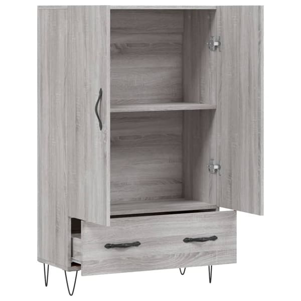 vidaXL Highboard grå sonoma 69,5x31x115 cm konstruert tre