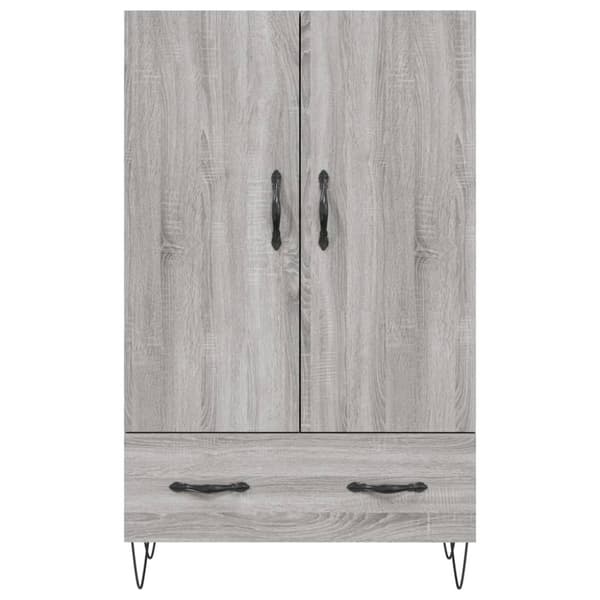 vidaXL Kaappi harmaa Sonoma 69,5x31x115 cm tekninen puu