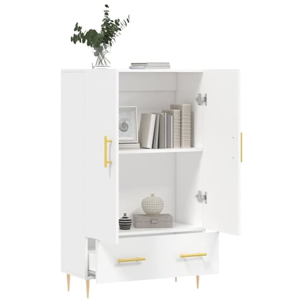 vidaXL skab 69,5x31x115 cm konstrueret træ hvid