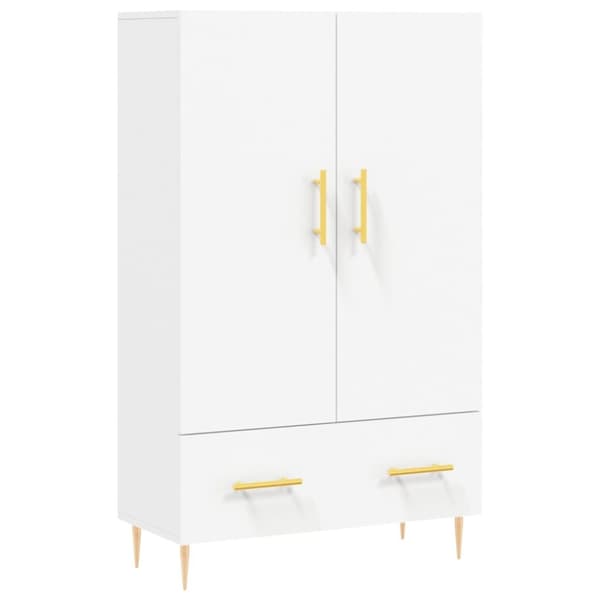 vidaXL skab 69,5x31x115 cm konstrueret træ hvid