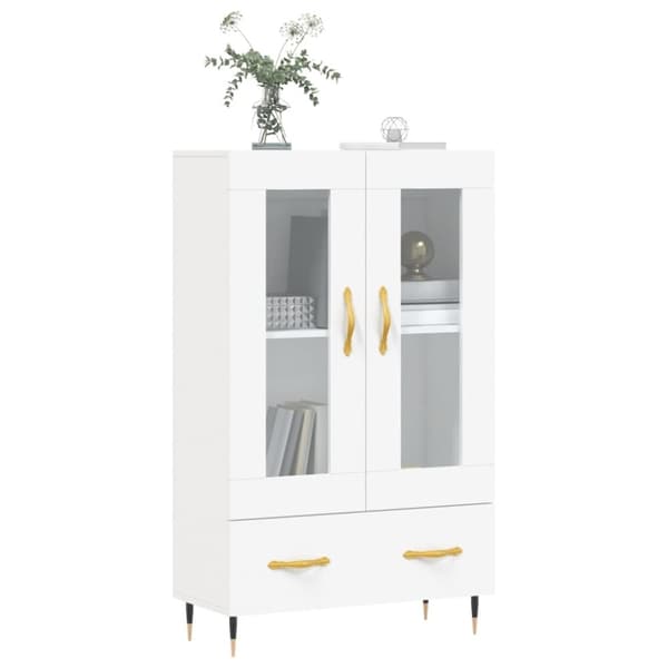 vidaXL Högskåp vit 69,5x31x115 cm konstruerat trä