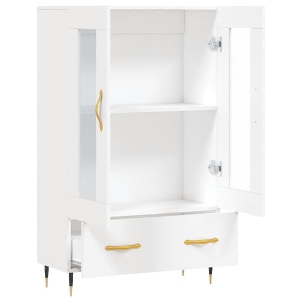 vidaXL Högskåp vit 69,5x31x115 cm konstruerat trä