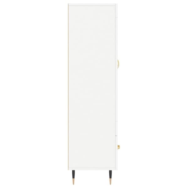 vidaXL Högskåp vit 69,5x31x115 cm konstruerat trä