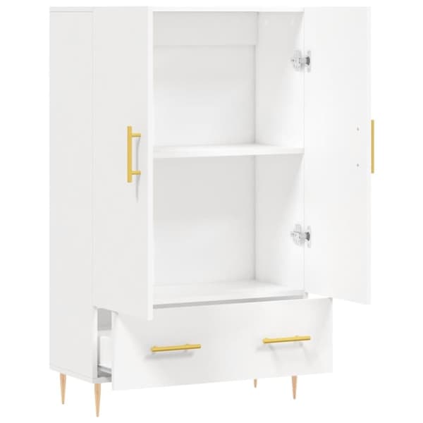 vidaXL Highboard hvit 69,5x31x115 cm konstruert tre