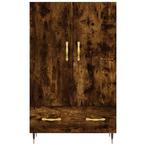 vidaXL Highboard røkt eik 69,5x31x115 cm konstruert tre