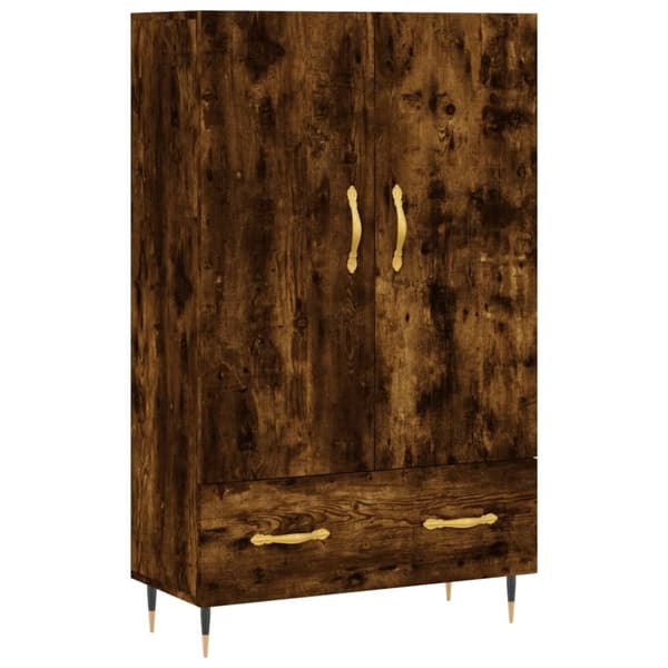 vidaXL Highboard røkt eik 69,5x31x115 cm konstruert tre