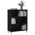 Miniatyrbilde 3 av 10: vidaXL Hylle svart 69,5x32,5x90 cm konstruert tre