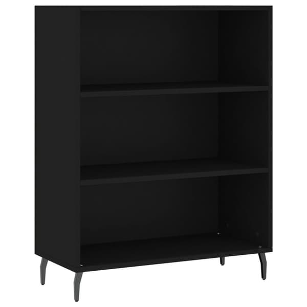 vidaXL Hylle svart 69,5x32,5x90 cm konstruert tre