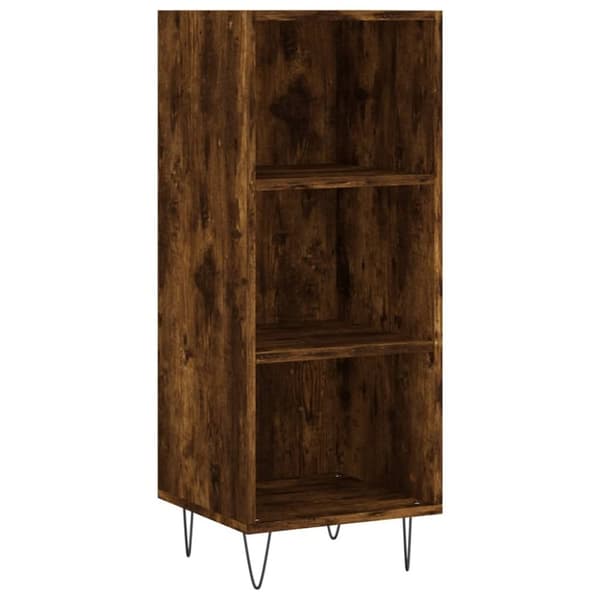vidaXL Skjenk røkt eik 34,5x32,5x90 cm konstruert tre