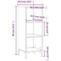 Pikkukuva 9 / 10: vidaXL Senkki betoninharmaa 34,5x32,5x90 cm tekninen puu