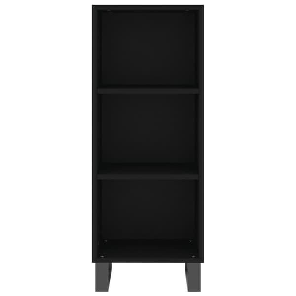 vidaXL Skjenk svart 34,5x32,5x90 cm konstruert tre