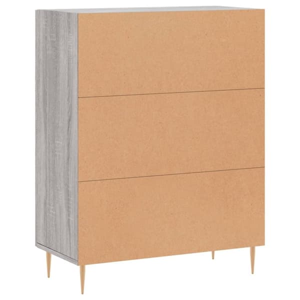vidaXL skænk 69,5x34x90 cm konstrueret træ grå sonoma-eg