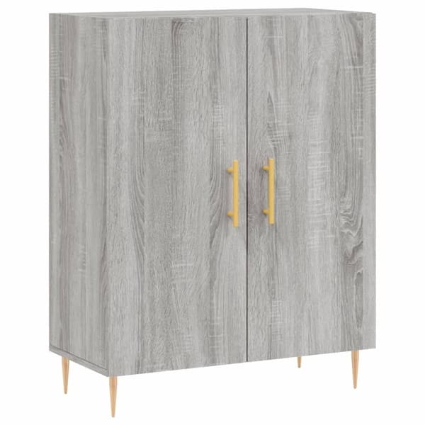 vidaXL skænk 69,5x34x90 cm konstrueret træ grå sonoma-eg