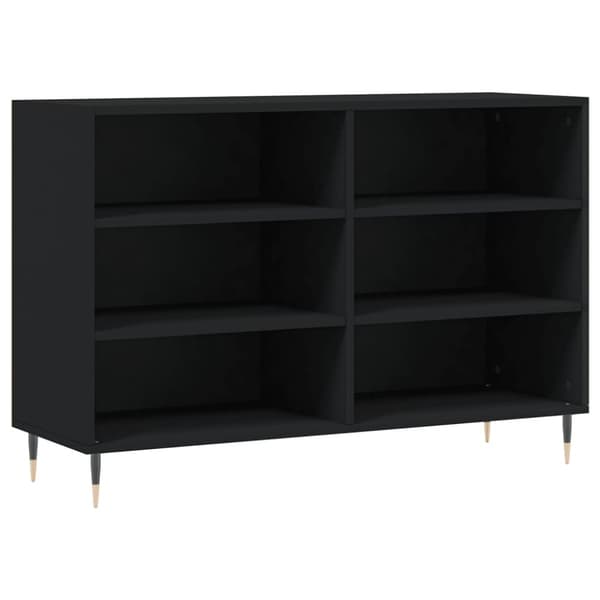 vidaXL skænk 103,5x35x70 cm konstrueret træ sort