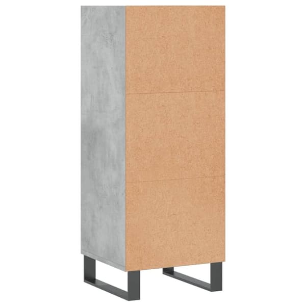 vidaXL Senkki betoninharmaa 34,5x32,5x90 cm tekninen puu
