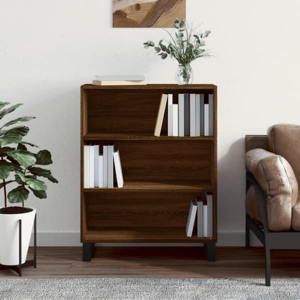 vidaXL skab 69,5x32,5x90 cm konstrueret træ brun sonoma-eg