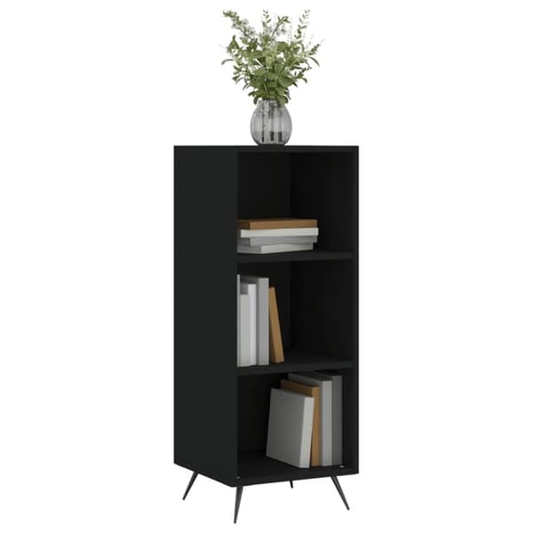 vidaXL hyldeskab 34,5x32,5x90 cm konstrueret træ sort