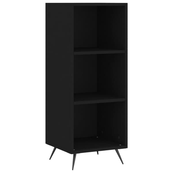 vidaXL hyldeskab 34,5x32,5x90 cm konstrueret træ sort