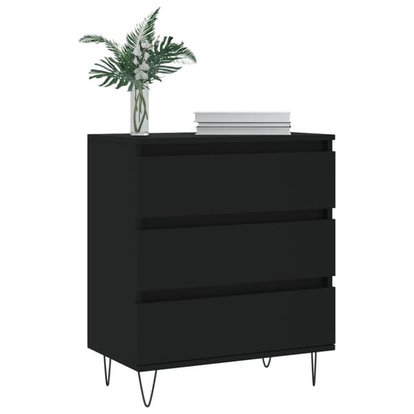 vidaXL Senkki musta 60x35x70 cm tekninen puu