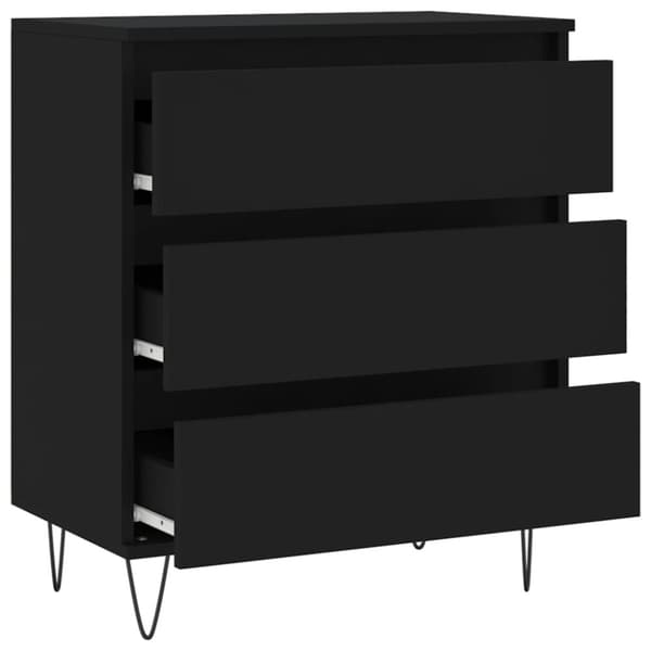 vidaXL Senkki musta 60x35x70 cm tekninen puu