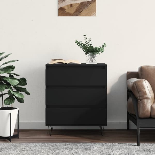 vidaXL Senkki musta 60x35x70 cm tekninen puu