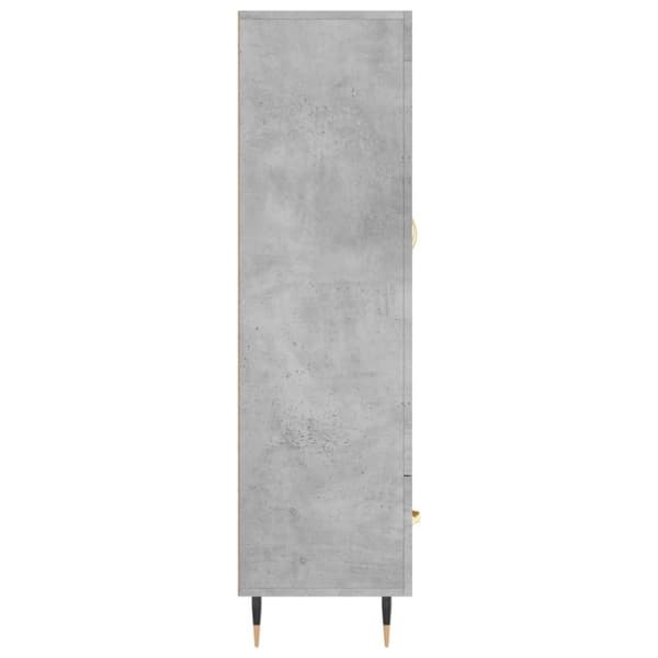 vidaXL Highboard betonggrå 69,5x31x115 cm konstruert tre