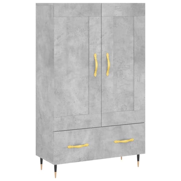 vidaXL Highboard betonggrå 69,5x31x115 cm konstruert tre