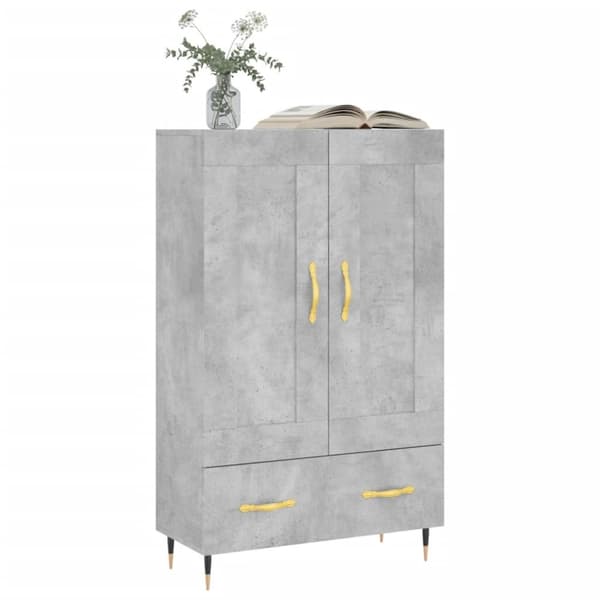 vidaXL skab 69,5x31x115 cm konstrueret træ betongrå