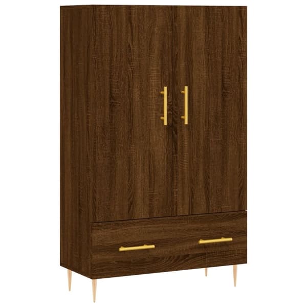vidaXL Highboard brun eik 69,5x31x115 cm konstruert tre