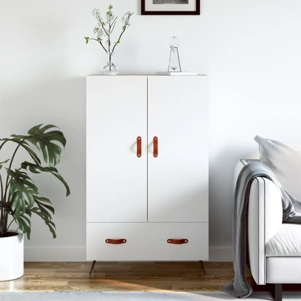 vidaXL skab 69,5x31x115 cm konstrueret træ hvid