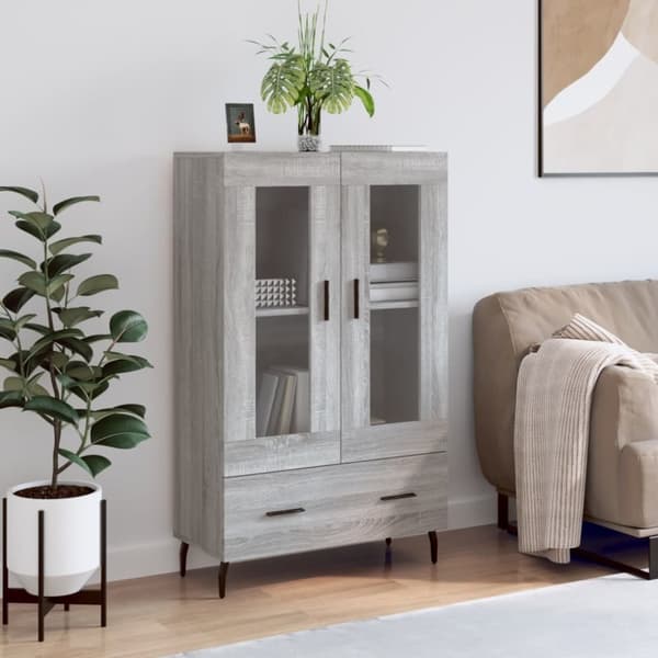 vidaXL skab 69,5x31x115 cm konstrueret træ grå sonoma-eg
