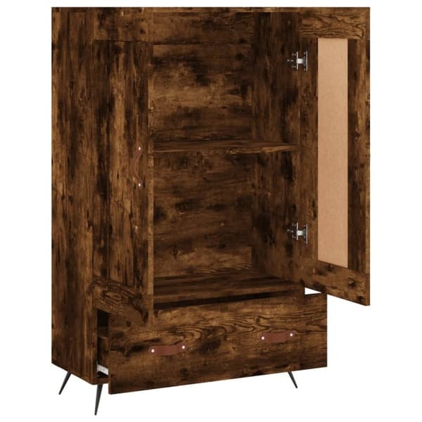 vidaXL Highboard røkt eik 69,5x31x115 cm konstruert tre