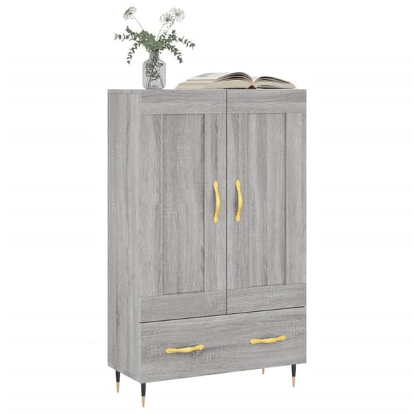 vidaXL Highboard grå sonoma 69,5x31x115 cm konstruert tre