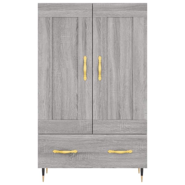 vidaXL Highboard grå sonoma 69,5x31x115 cm konstruert tre