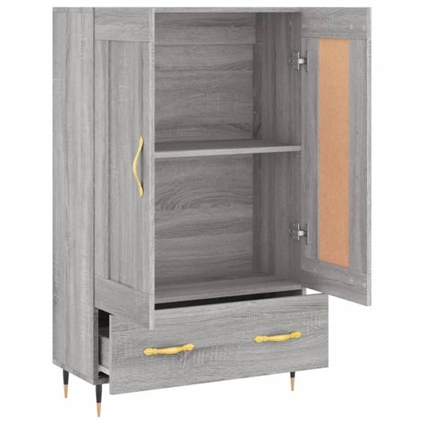 vidaXL Highboard grå sonoma 69,5x31x115 cm konstruert tre