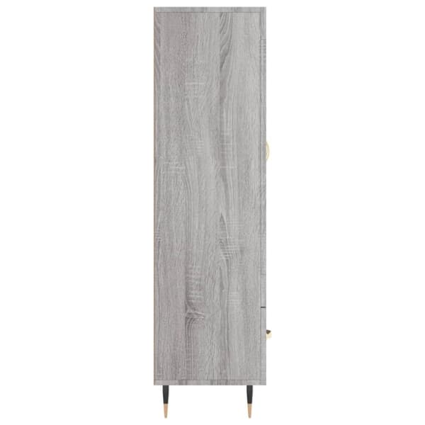 vidaXL Highboard grå sonoma 69,5x31x115 cm konstruert tre