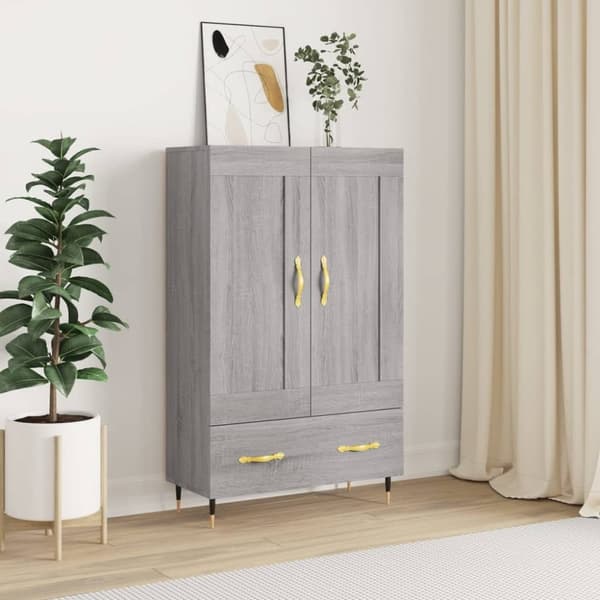 vidaXL Kaappi harmaa Sonoma 69,5x31x115 cm tekninen puu