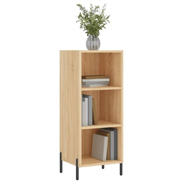 vidaXL skænk 34,5x32,5x90 cm konstrueret træ sonoma-eg