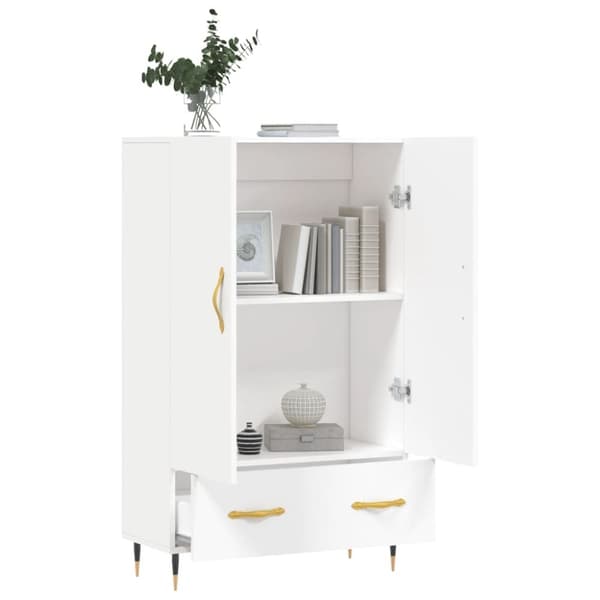 vidaXL Högskåp vit 69,5x31x115 cm konstruerat trä