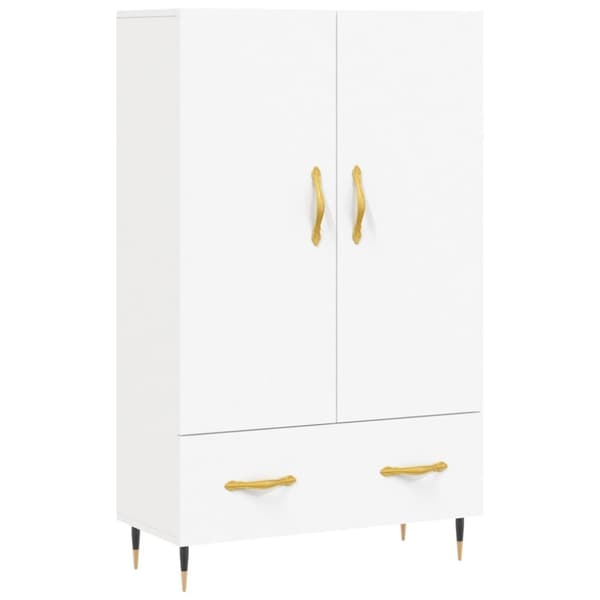 vidaXL Högskåp vit 69,5x31x115 cm konstruerat trä