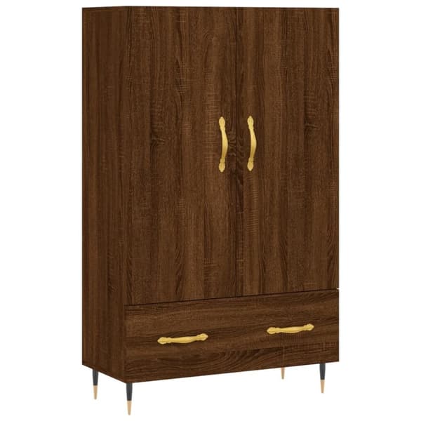 vidaXL Highboard brun eik 69,5x31x115 cm konstruert tre